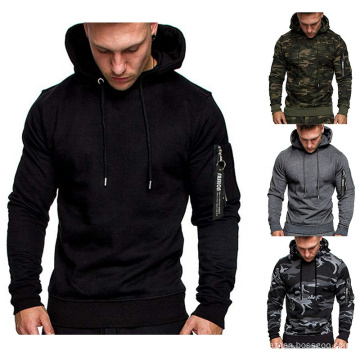 2021 Oversized  Fall/Winter New Large Size Men's Fashion Casual Long Sleeve Pullover Hooded Vests